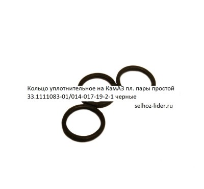 Кольцо уплотнительное на КамАЗ пл. пары простой 33.1111083-01/014-017-19-2-1 черные