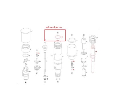 Набор шайб CRIN F00RJ04734 (F 00R J04 734) BOSCH 0445120 от1,514мм по1,686мм(44*5)