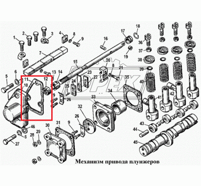 Прокладка 40741 крышки коректора ТНВД Д-160
