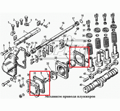 Прокладка 40742 механ.привода ТНВД Д-160