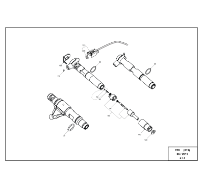 Пин внутренний форсунки CR (комплект 10 шт.) — 9308-028K