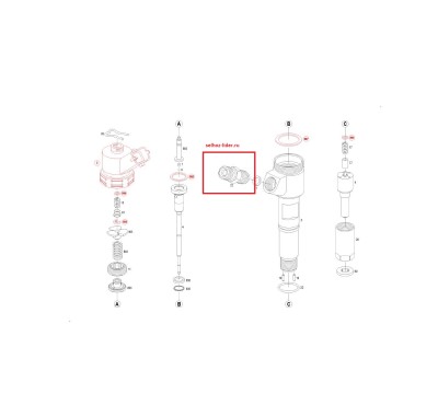 Штуцер форсунки— F00VC16024 (F 00V C16 024) BOSCH Патрубок F00VC16009 Штуцер форсунки— F00VC16024 (F 00V C16 024) BOSCH Патрубок F00VC16009